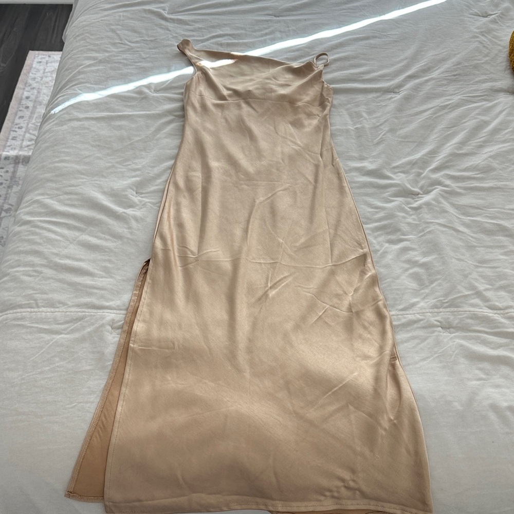 Beige satin Dress